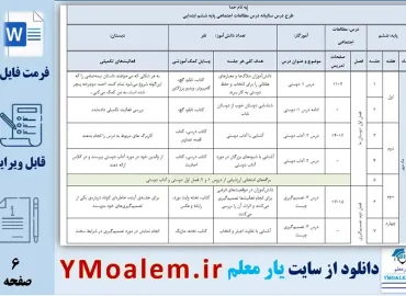 درس سالانه مطالعات اجتماعی ششم
