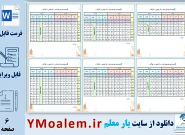 بودجه بندی پایه اول تا ششم دبستان